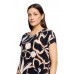 Betty Barclay - 2901 1607 8876 T-shirt print beige blauw en bruin.